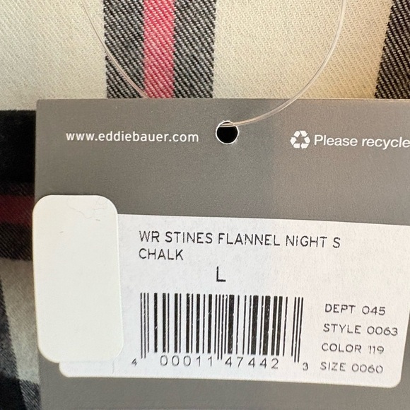 Eddie Bauer Black and White Plaid Sleepwear - Picture 3 of 4